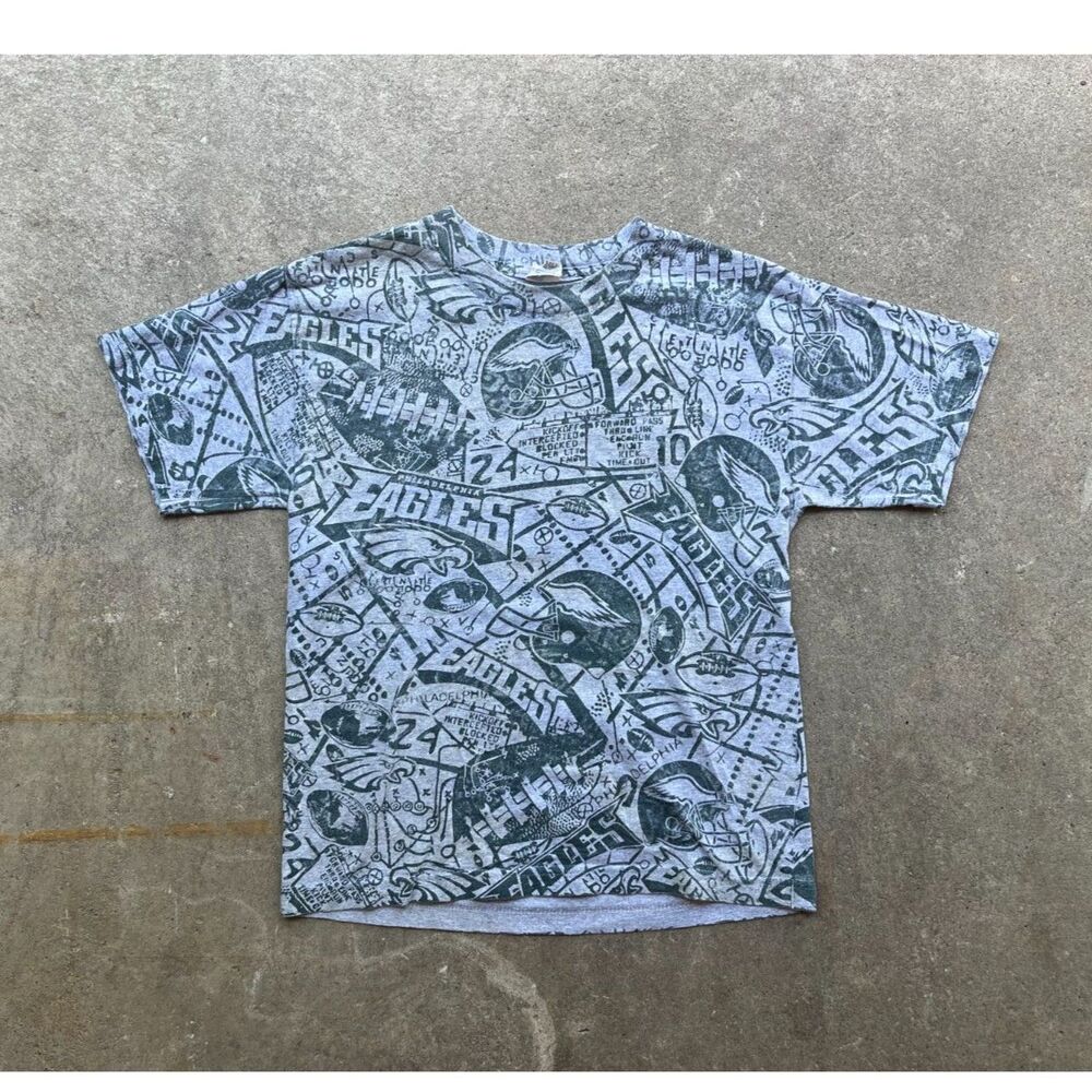 Eagles Graphic Printed Tee Vintage Youth T-Shirt Philadelphia L